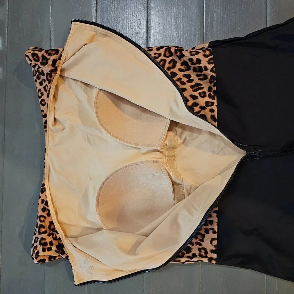 Summersalt Women’s The Surf Leo Leopard Print One-piece Swimsuit Size 4